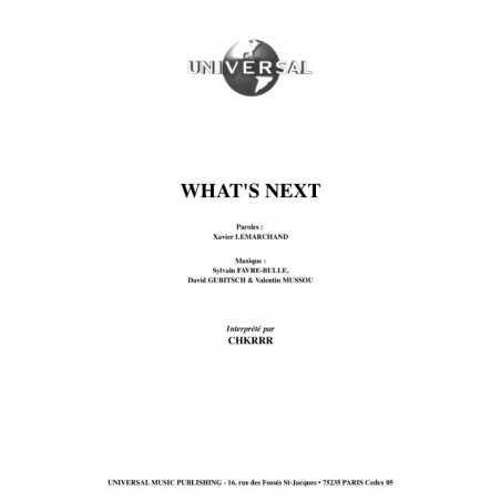 WHAT'S NEXT