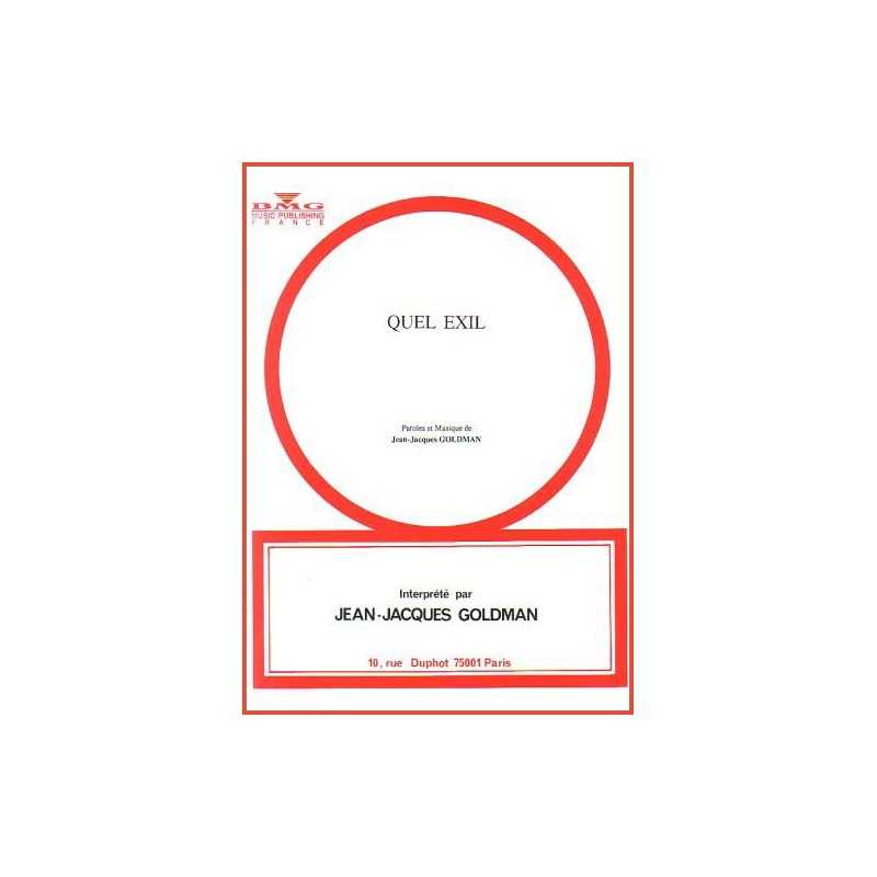 Partition QUEL EXIL Jean-Jacques GOLDMAN