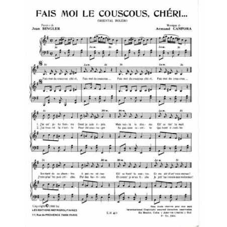 FAIS MOI LE COUSCOUS, CHÉRI… (ORIENTAL BOLÉRO)