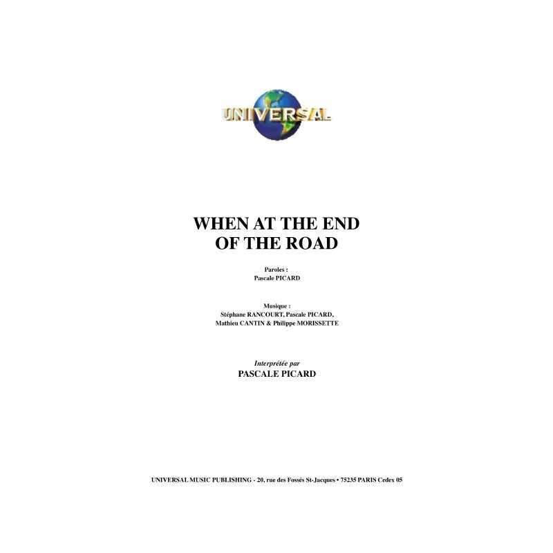 WHEN AT THE END OF THE ROAD