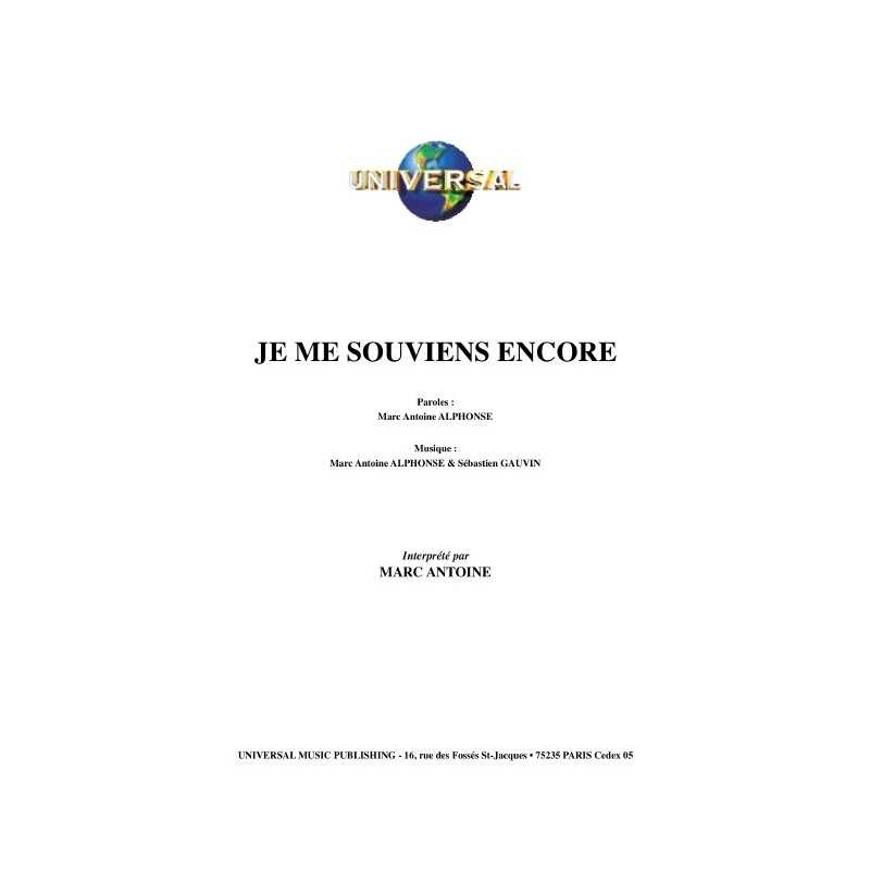 JE ME SOUVIENS ENCORE