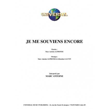 JE ME SOUVIENS ENCORE