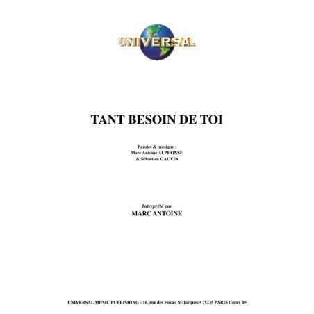 TANT BESOIN DE TOI