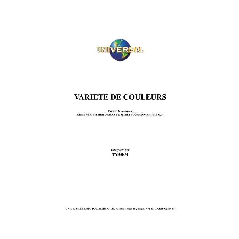 VARIÉTÉ DE COULEURS