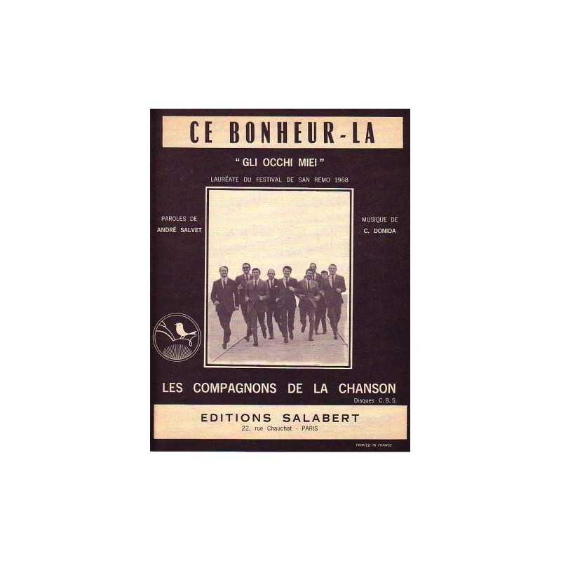 Partition CE BONHEUR-LA Les Compagnons de la Chanson