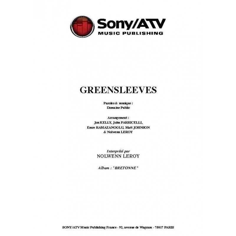 Partition GREENSLEEVES Nolwenn Leroy