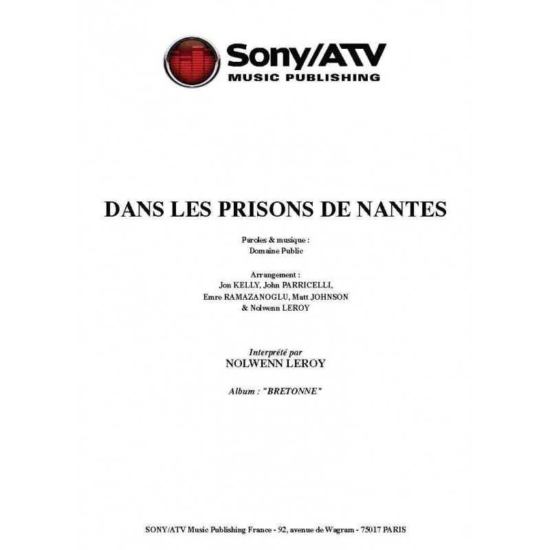 Partition DANS LES PRISONS DE NANTES Nolwenn LEROY