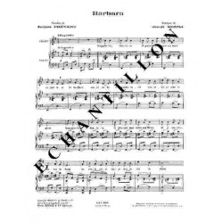 Sheet music BARBARA Jacques Prevert
