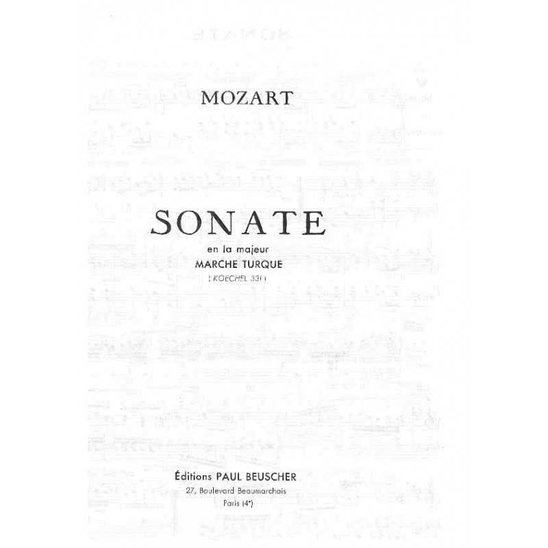 SONATE EN LA MAJEUR - MARCHE TURQUE