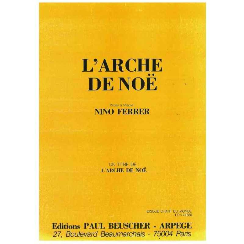 Sheet music L'ARCHE DE NOË Nino FERRER pdf