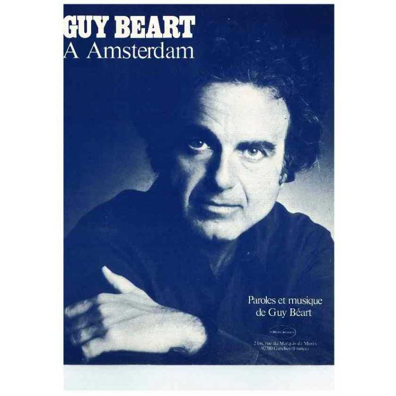 Sheet music A AMSTERDAM Guy BEART