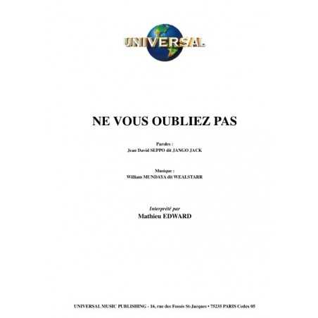NE VOUS OUBLIEZ PAS