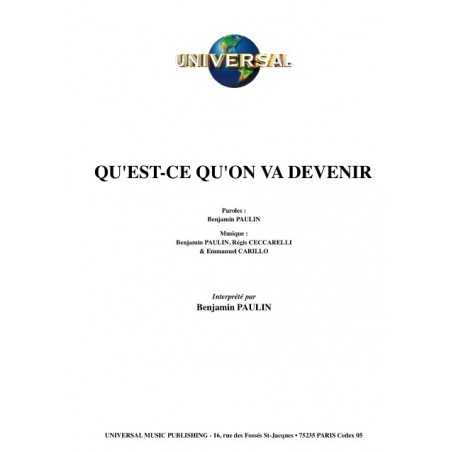 QU'EST-CE QU'ON VA DEVENIR
