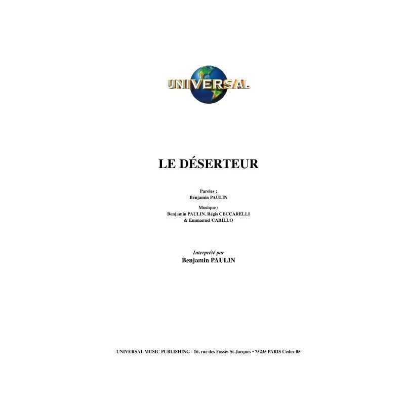 LE DÉSERTEUR
