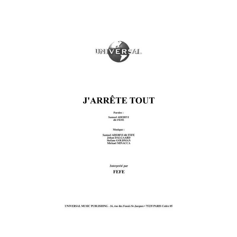 J'ARRÊTE TOUT