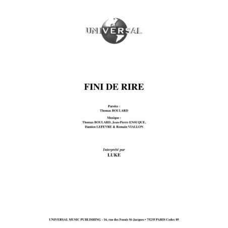 FINI DE RIRE