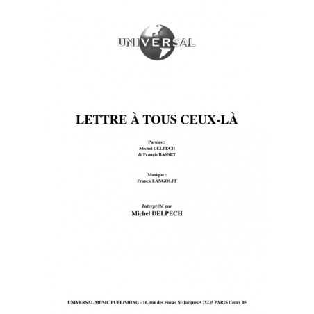 LETTRE À TOUS CEUX-LÀ