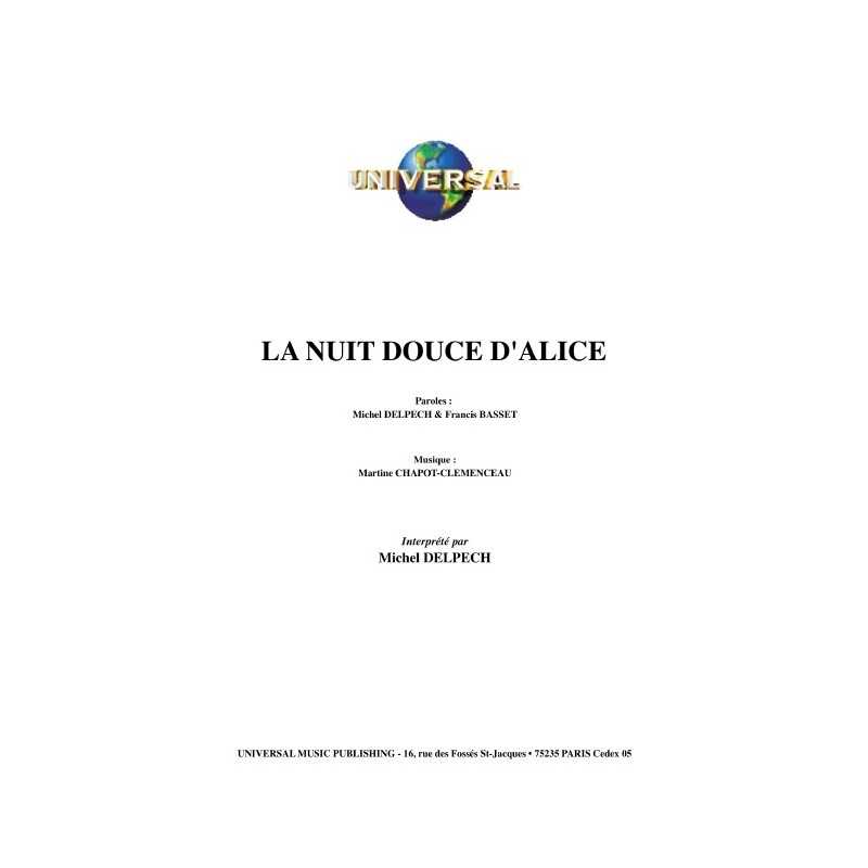 LA NUIT DOUCE D'ALICE