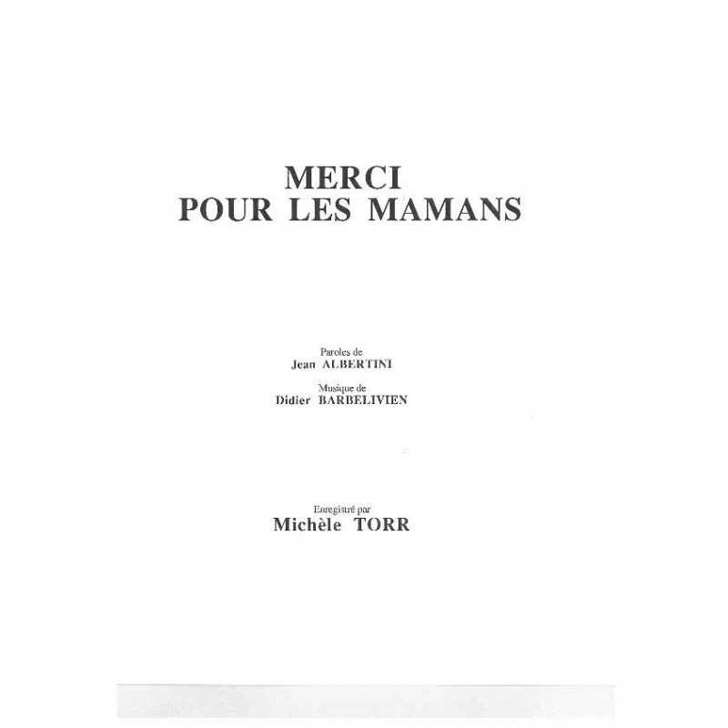 MERCI POUR LES MAMANS
