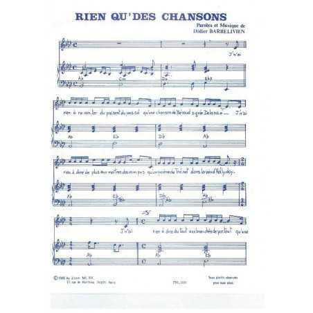RIEN QU'DES CHANSONS