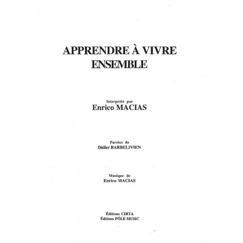 APPRENDRE À VIVRE ENSEMBLE