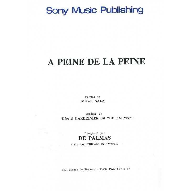 A PEINE DE LA PEINE