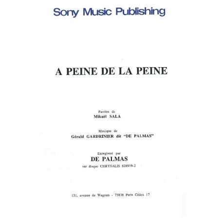 A PEINE DE LA PEINE
