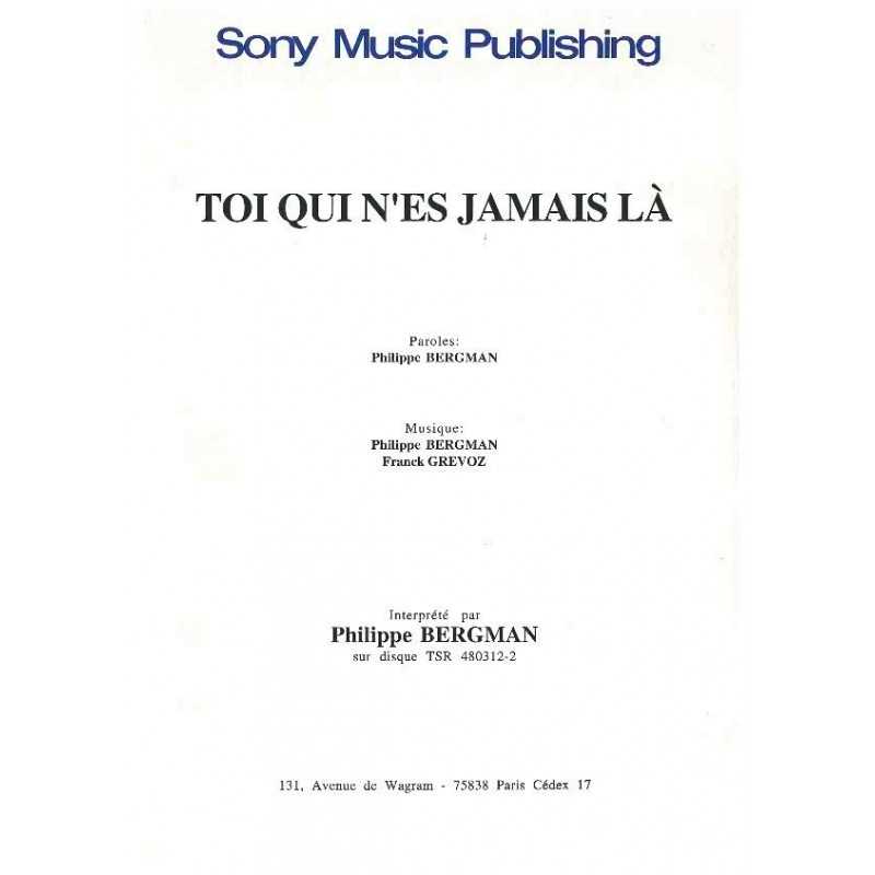 TOI QUI N'EST JAMAIS LA