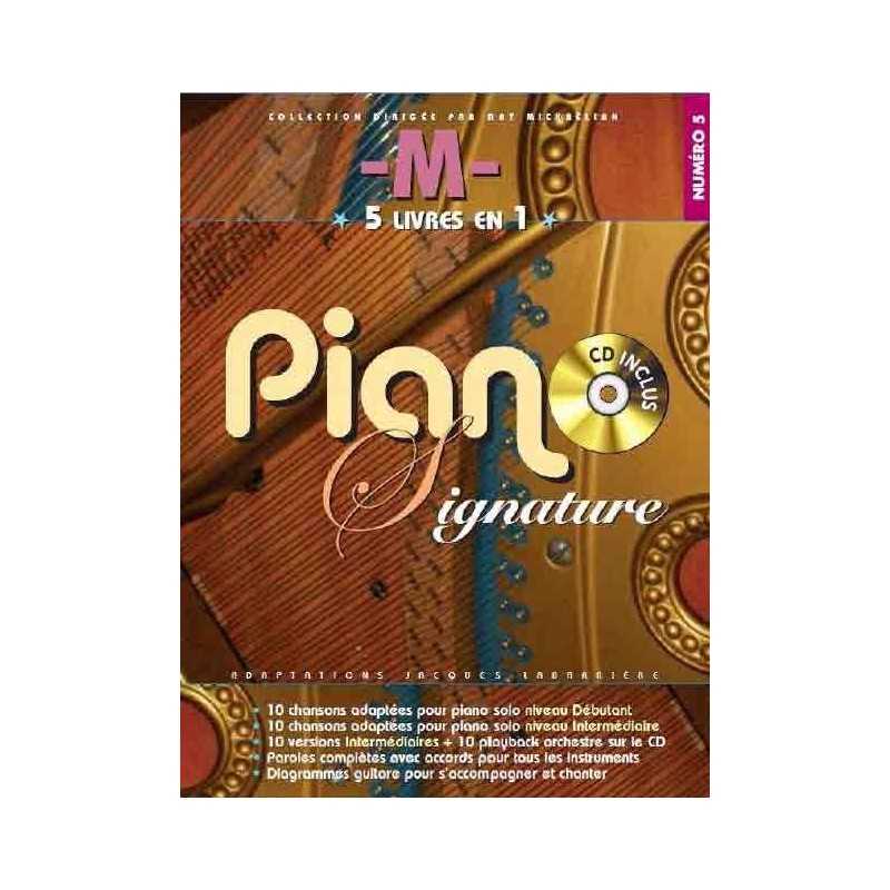Partition PIANO SIGNATURE N°5 M Matthieu Chedid