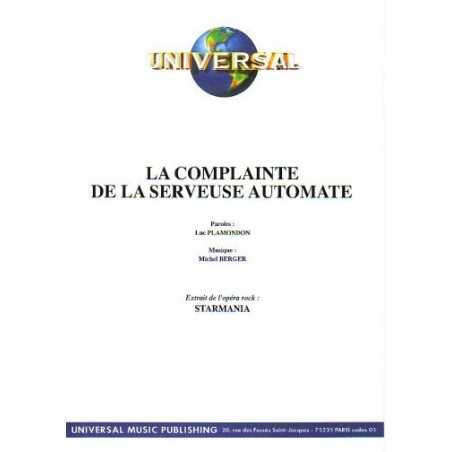 LA COMPLAINTE DE LA SERVEUSE AUTOMATE