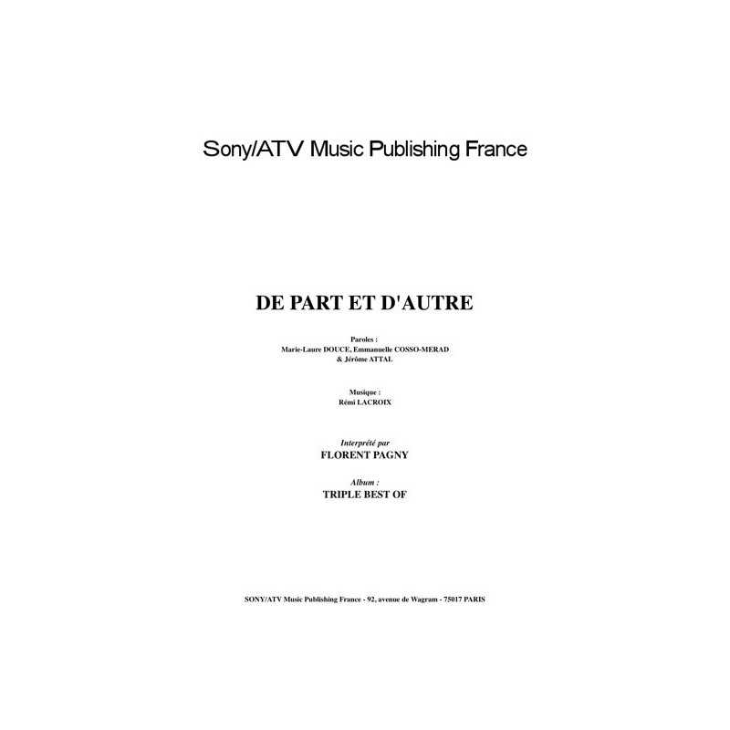 DE PART ET D'AUTRE