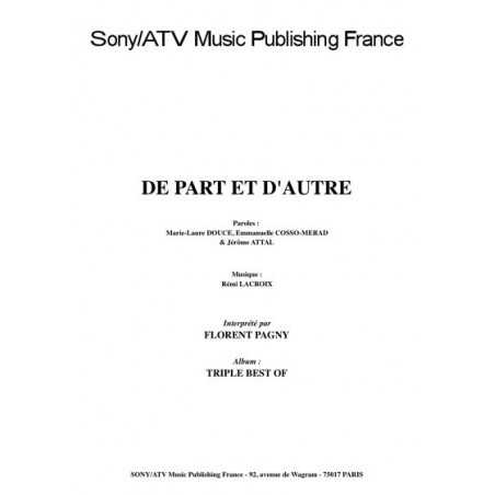 DE PART ET D'AUTRE