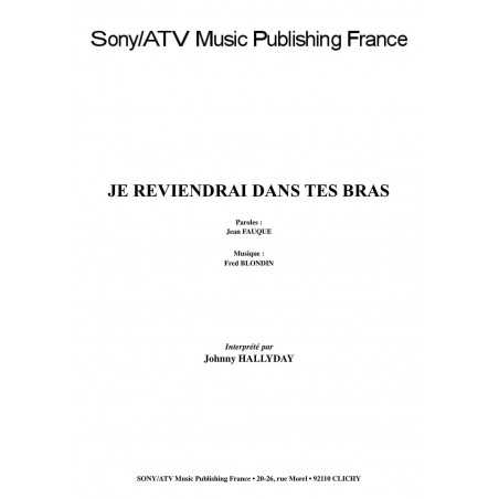 JE REVIENDRAI DANS TES BRAS