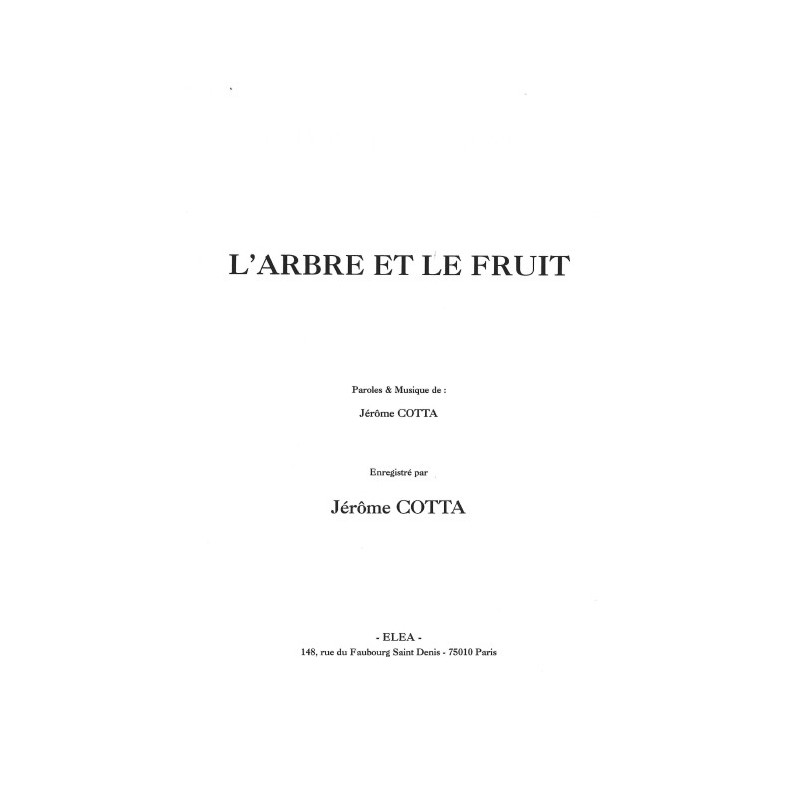 L'ARBRE ET LE FRUIT