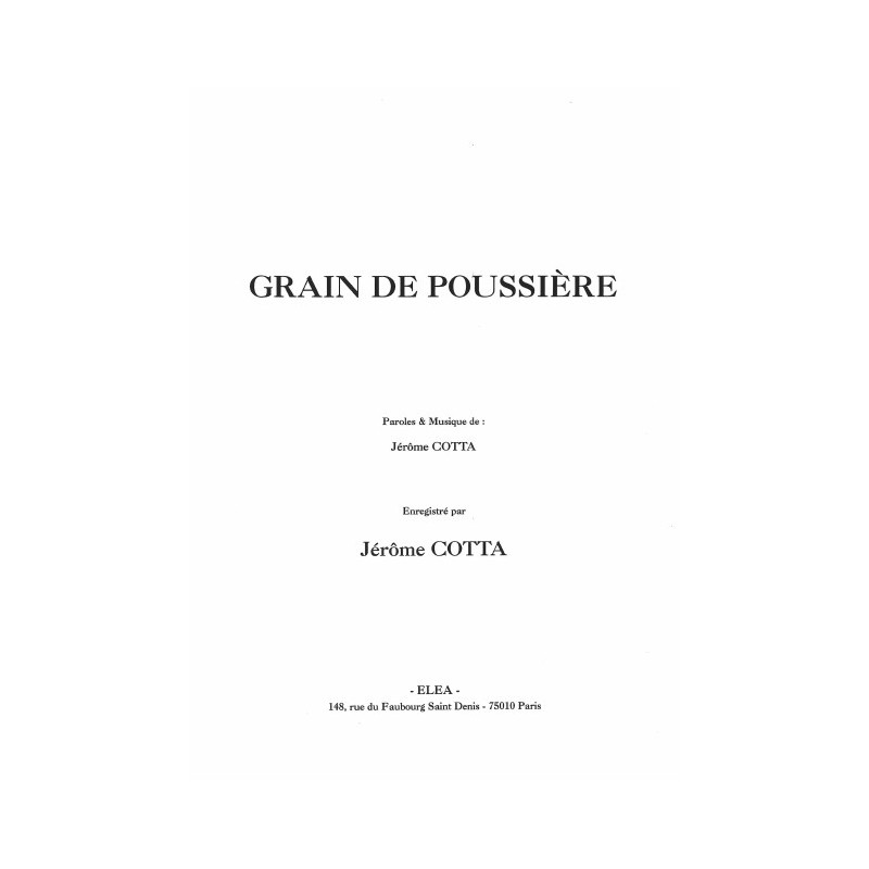 GRAIN DE POUSSIÈRE