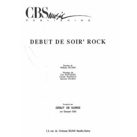 DÉBUT DE SOIR' ROCK