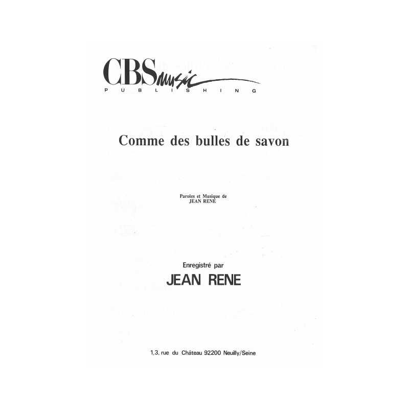 COMME DES BULLES DE SAVON