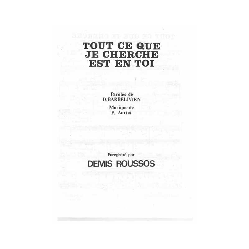 TOUT CE QUE JE CHERCHE EST EN TOI