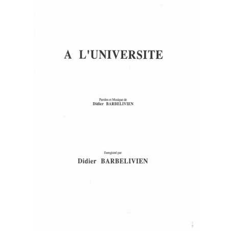 A L'UNIVERSITÉ