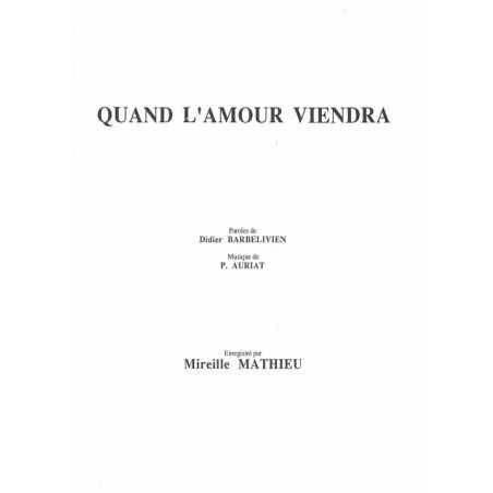 QUAND L'AMOUR VIENDRA