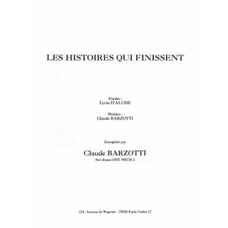 LES HISTOIRES QUI FINISSENT