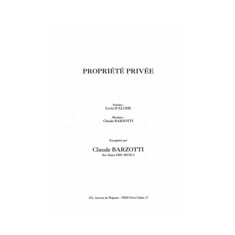 PROPRIÉTÉ PRIVÉE