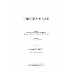 PRECES MEAE sheet music piano Ugo FARELL