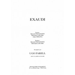 EXAUDI sheet music piano Ugo FARELL