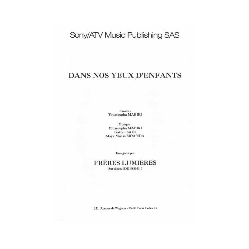 DANS NOS YEUX D'ENFANTS
