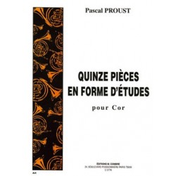 Partition 15 PIÈCES EN FORME D'ÉTUDES Pascal Proust