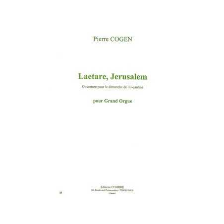 LAETARE, JERUSALEM (OUVERTURE POUR LE DIMANCHE DE MI-CARÊME)