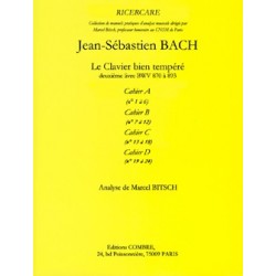 CLAVIER BIEN TEMPÉRÉ 2E LIVRE - CAHIER A N°1 À 6