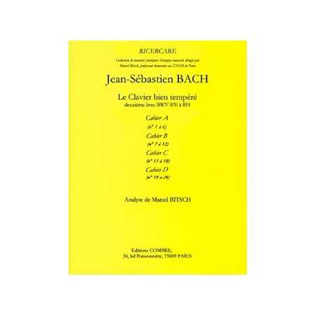 CLAVIER BIEN TEMPÉRÉ 2E LIVRE - CAHIER A N°1 À 6