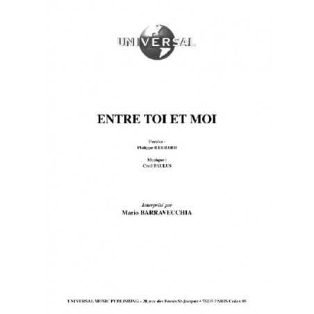 ENTRE TOI ET MOI